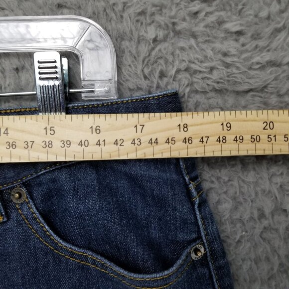 Michael Kors Jeans Womens 14 Blue Stretch Dark Wash Mid Rise Bootcut - Picture 4 of 16